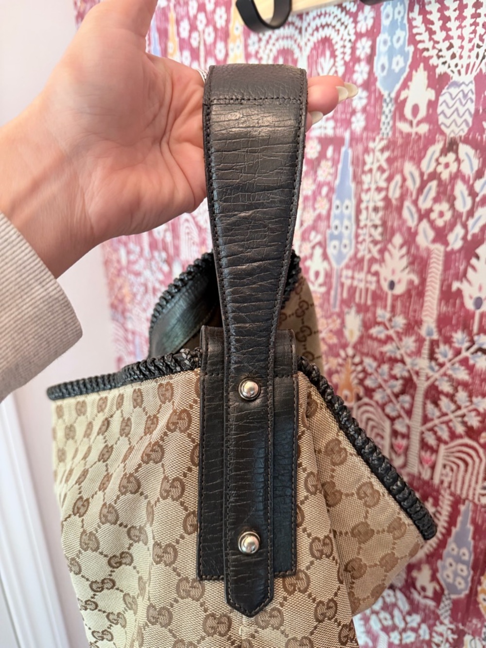 Gucci Brown GG Monogram horsebit bag large - Picture 11 of 17